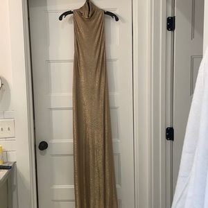 Reformation Duran dress in corban (gold) color